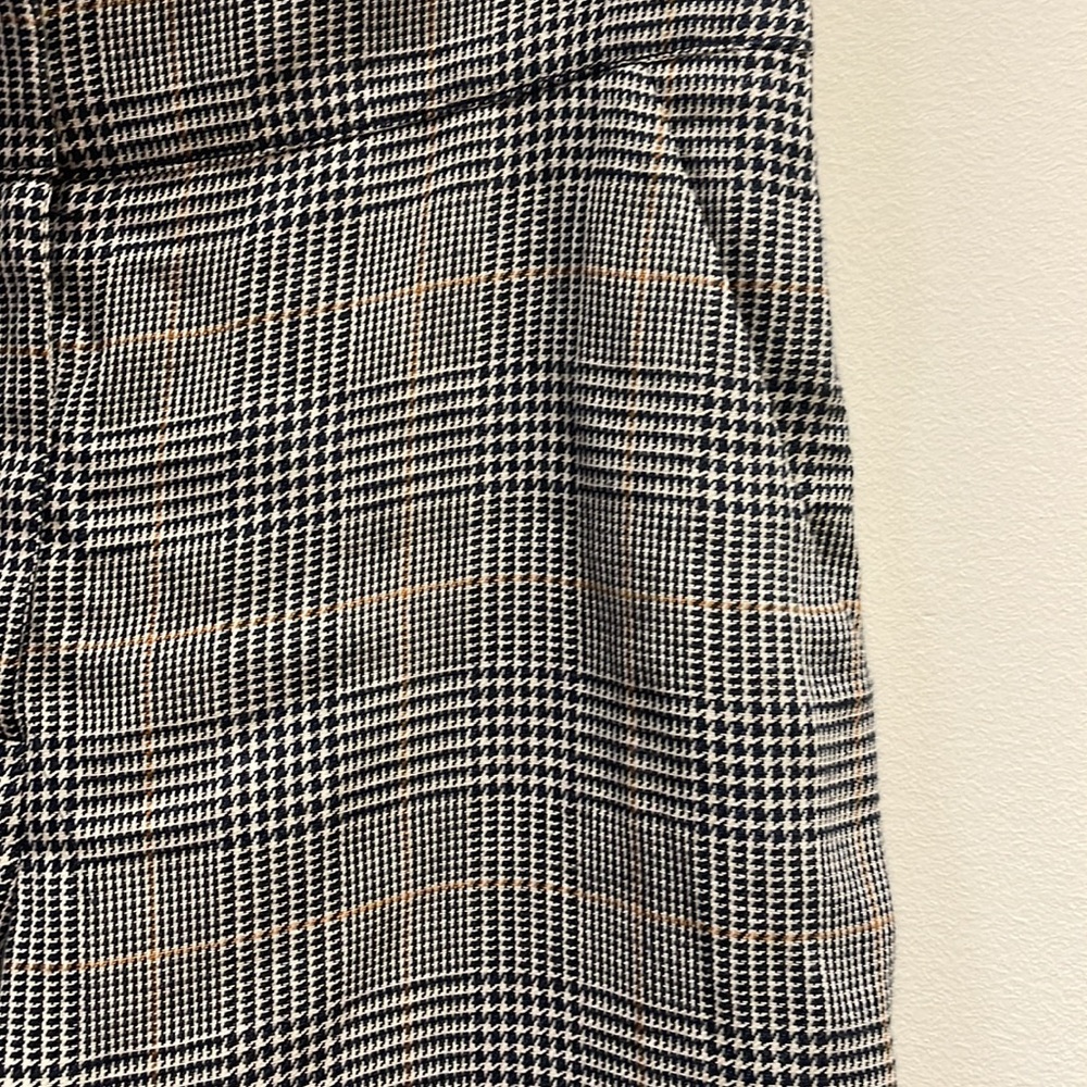 Veronica Beard Gemini Pant Plaid Houndstooth Trousers Multi Navy Grey 10 $395 - Picture 5 of 12
